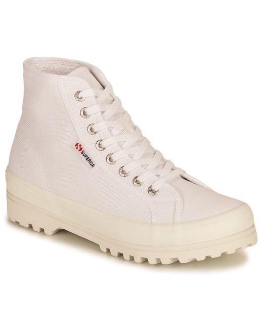 Superga Hoge Sneakers 2341 Alpina Cotu in het Wit - Bespaar 24% - Lyst
