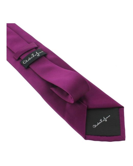 Cravates et accessoires Cravate Monochrome Clj Charles Le Jeune pour homme en coloris Purple