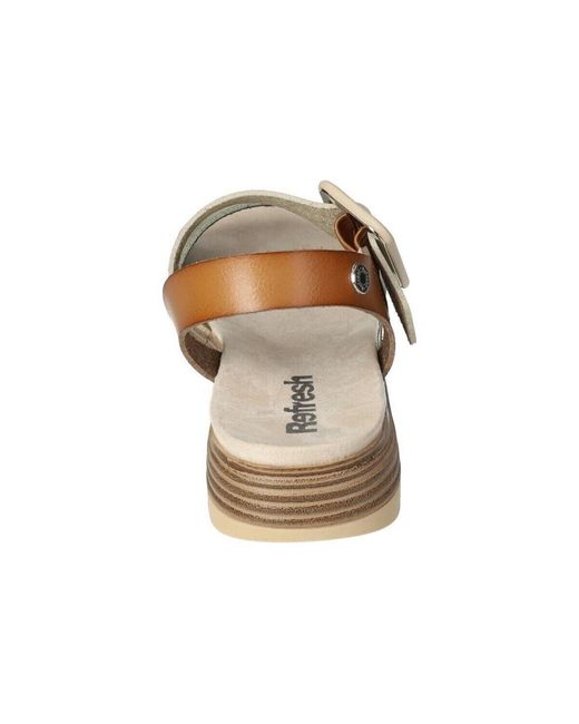 Sandales compensées Refresh en coloris Metallic