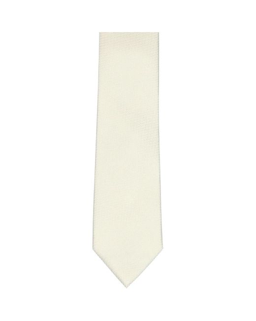 Cravates et accessoires Cravate Ecru Soie Suitable pour homme en coloris White