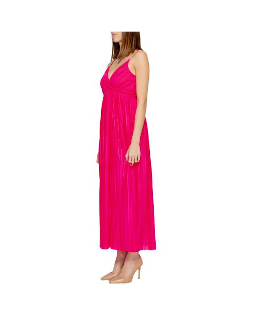 Robe ONLELEMA S/L MAXI ROBE PORTEFEUILLE DOUBLURE JRS ONLY en coloris Pink
