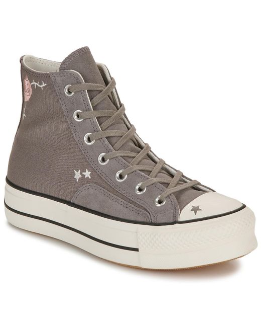 Baskets montantes CHUCK TAYLOR ALL STAR LIFT Converse en coloris Gray
