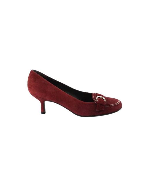 Chaussures escarpins Talons en daim bordeaux Stuart Weitzman en coloris Red