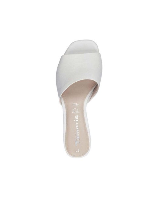 Mules white casual open mules Tamaris