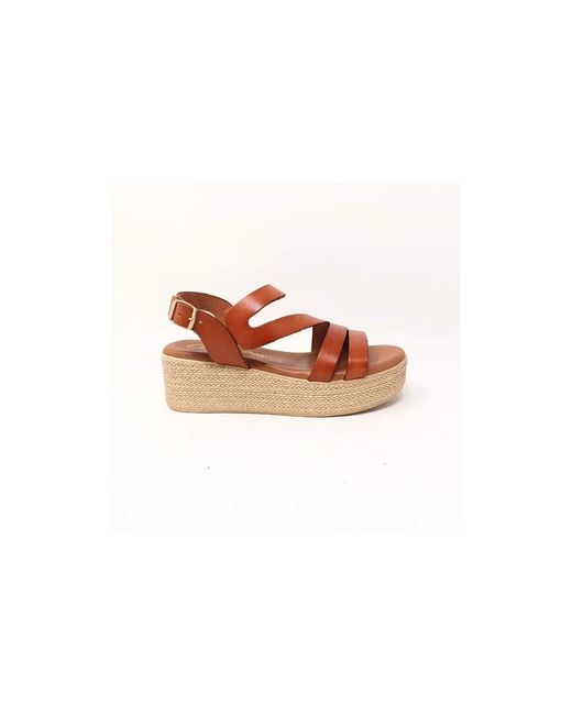 Sandales compensées SANDALE VAQ CUERO Carla Tortosa en coloris Brown