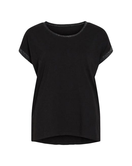 T-shirt Vila en coloris Black
