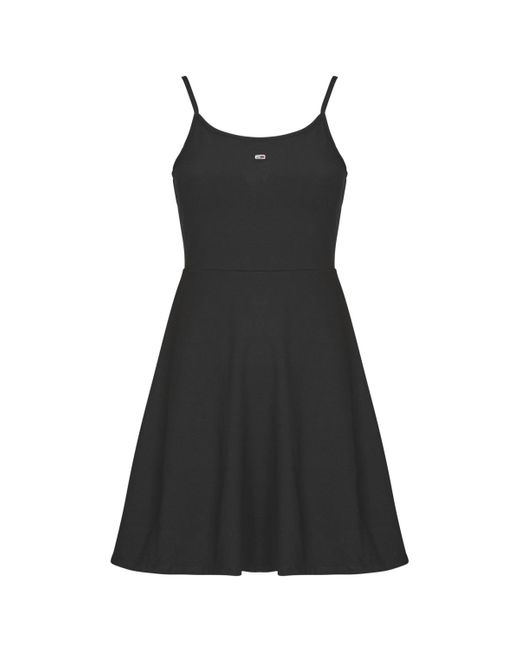 Tommy Hilfiger Black Kurze Kleider Tjw Essential Strap Flare Dress