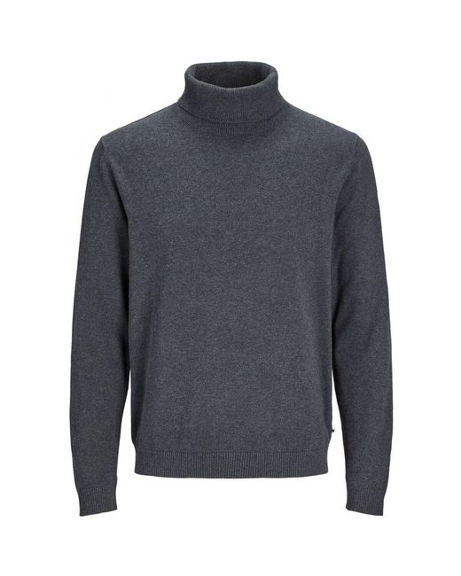 Pull 12258051 Basic Roll-Dark Melange Jack & Jones pour homme en coloris Gray