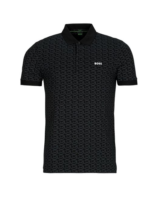 Boss Poloshirt Paddy Striped C in Black für Herren