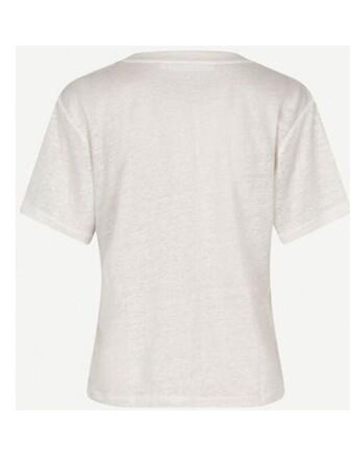 T-shirt Sakayla Tshirt Star Samsøe & Samsøe en coloris White