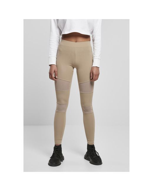 Collants Legging tech mesh Urban Classics en coloris Natural