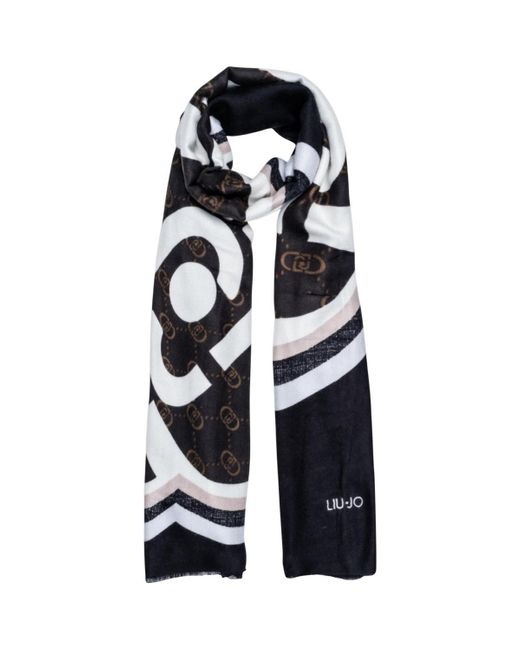 Echarpe STOLA PORTALOGO 70X180 2F5082 T0300 Liu Jo en coloris Black