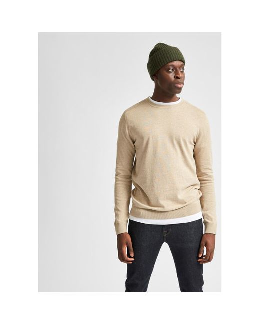Sweat-shirt Berg Pullover Crew Neck Kelp SELECTED pour homme en coloris Natural