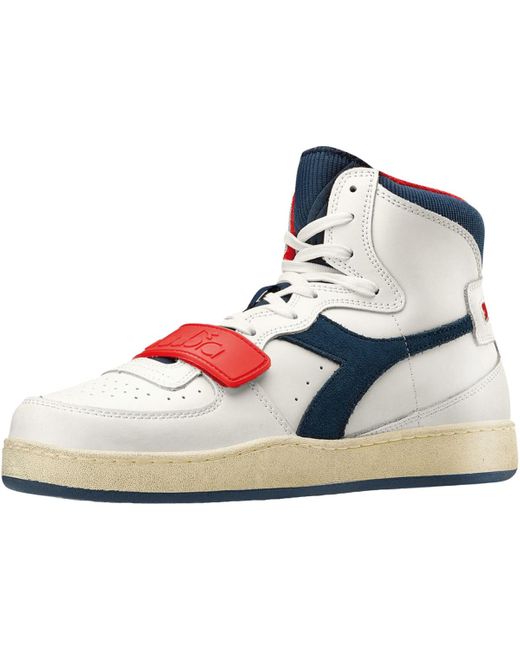 Diadora Hoge Sneakers Mi Basket Used in het Wit voor heren - Lyst