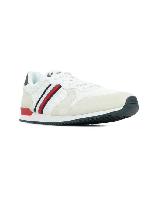 Tommy Hilfiger Lage Sneakers Iconic Material in het Wit voor heren - Lyst