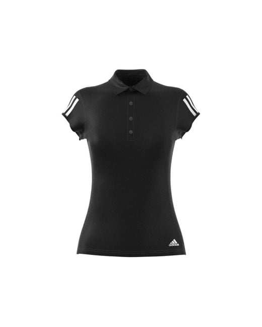 T-shirt Tennis-polo Club 3 Stripes Adidas en coloris Black