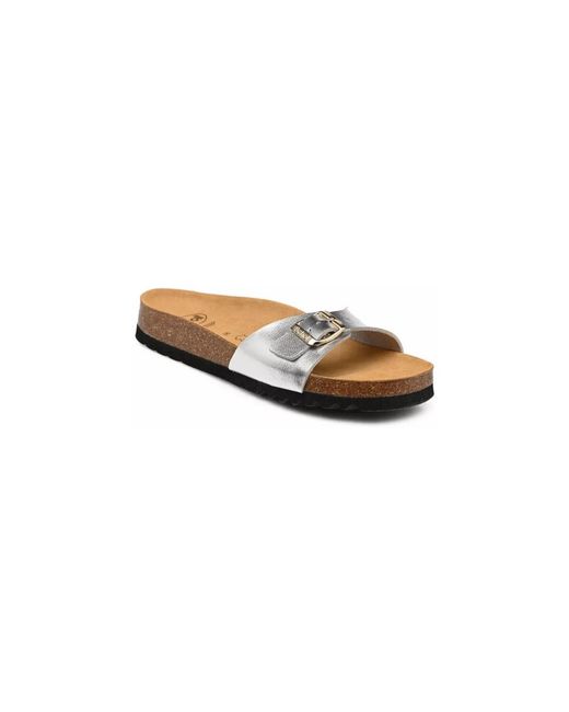 Sandales Plates Estelle Python Synthetic Scholl en coloris Brown