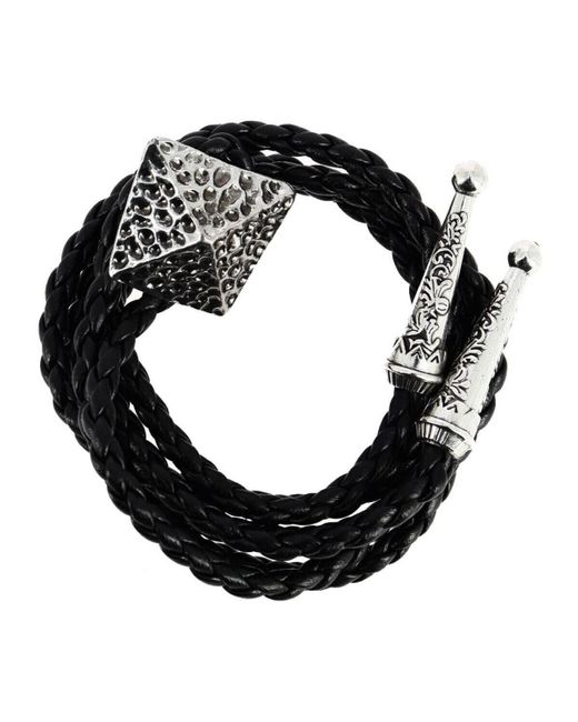 Cravates et accessoires Bolo - Cravate Texane Pyramide marteléee Clj Charles Le Jeune pour homme en coloris Black