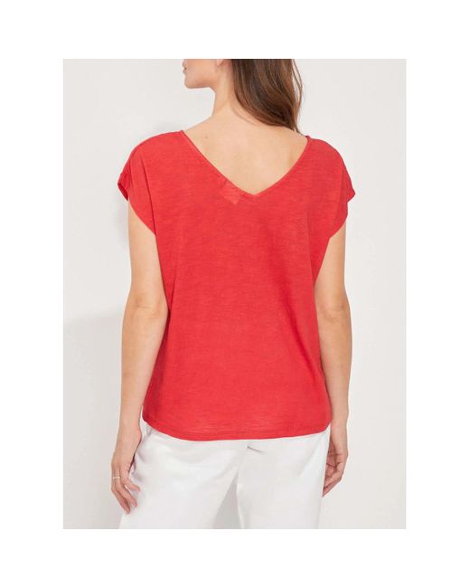 T-shirt Tee shirt coton imprimé bio BACACIANE La Fiancee Du Mekong en coloris Red