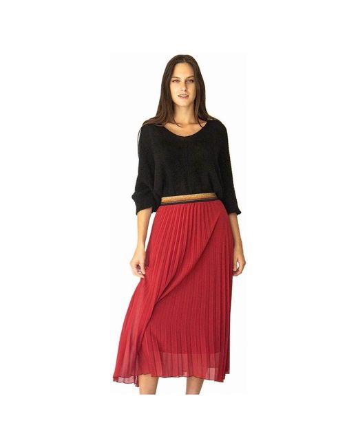 Jupes Midi 66585 Giulia Notte en coloris Red