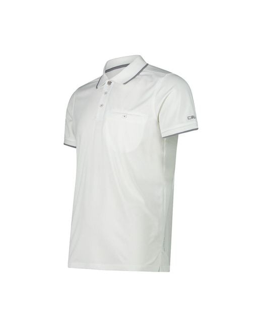Polo MAN POLO CMP pour homme en coloris White