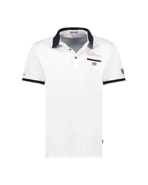 GEOGRAPHICAL NORWAY Polo Shirt Korte Mouw Kara Polo in het White voor heren