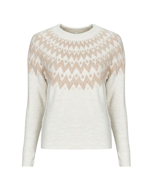 Pull Onlfry Ls Jq Glitter ONLY en coloris White
