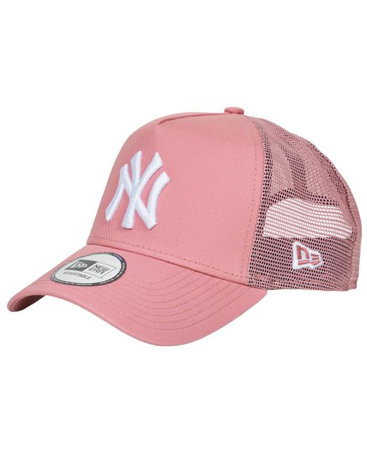 Casquette LEAGUE ESSENTIAL TRUCKER NEW YORK YANKEES KTZ en coloris Pink