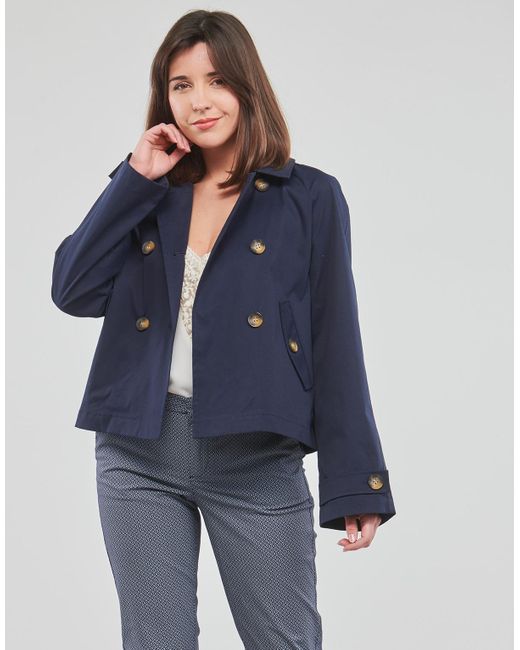 ONLY Blue Trenchcoats Onlapril Short Trenchcoat Cc