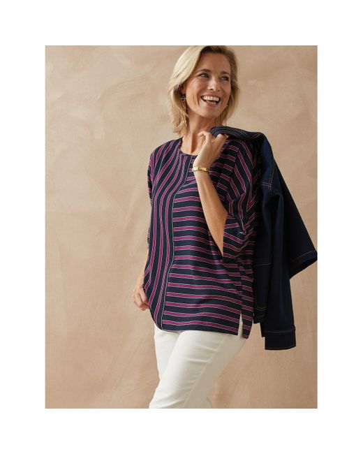 Chemise by - Blouse manches chauve-souris Daxon en coloris Purple