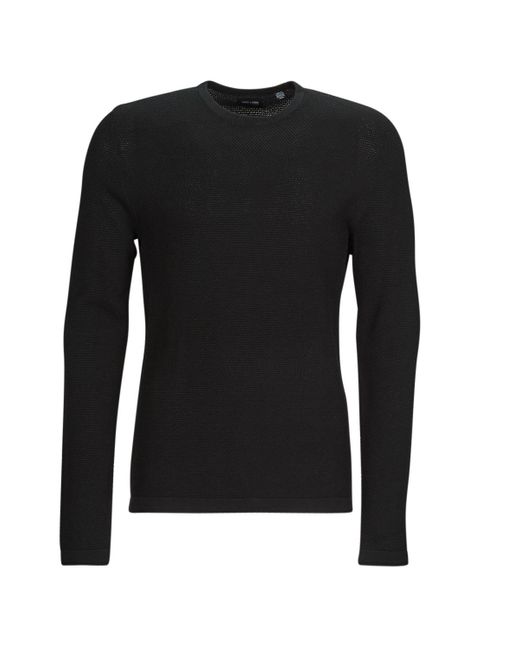 Maglione Onspanter Reg 12 Struc Crew Knit Noos Knit Noos di Only & Sons in Black da Uomo