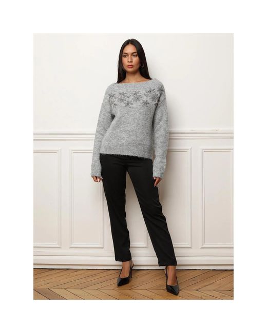 Pull Pulls Pour Femme La Modeuse en coloris Gray