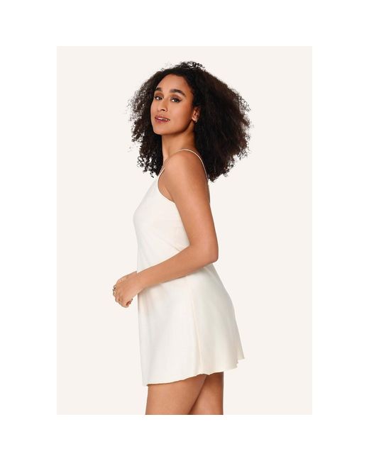 Lingadore Korte Jurk Daily Satin Chemise in het Natural