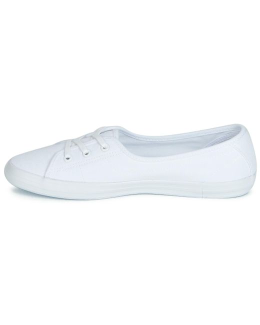 lacoste ziane chunky white leather court trainers