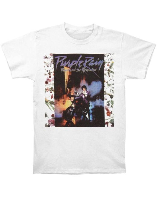 T-shirt Purple Rain Prince en coloris White