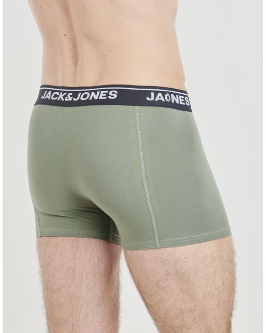 Jack & Jones Boxers Jactimothy Solid Trunks X3 in het Green voor heren