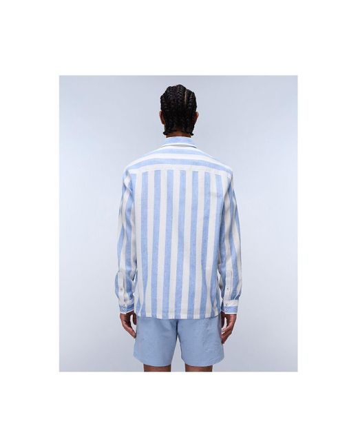 Chemise G-BROLIO LS - NP0A4IDM-SB51 STRIPE Napapijri pour homme en coloris Blue
