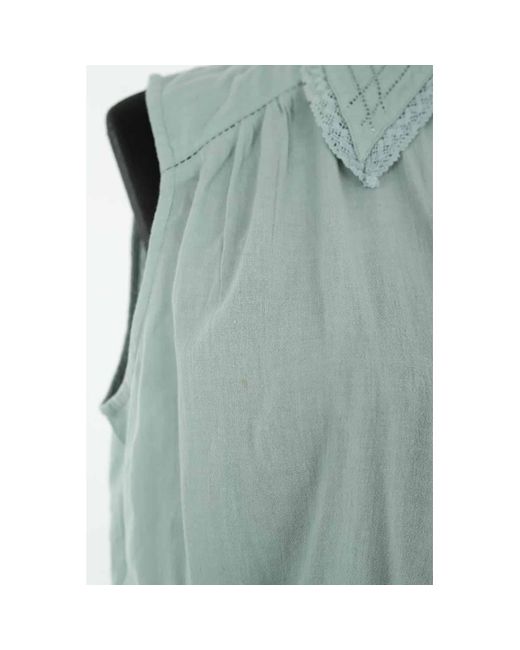 Blouses Top sans manche en coton vert Ba&sh en coloris Green