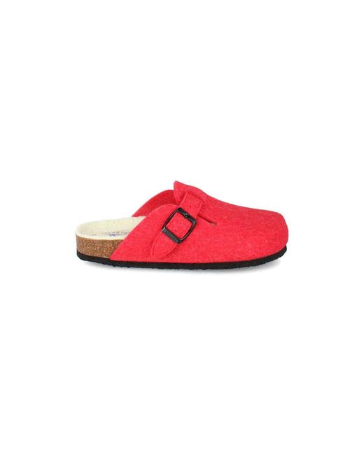 Chaussons blogg wool f Plakton en coloris Red