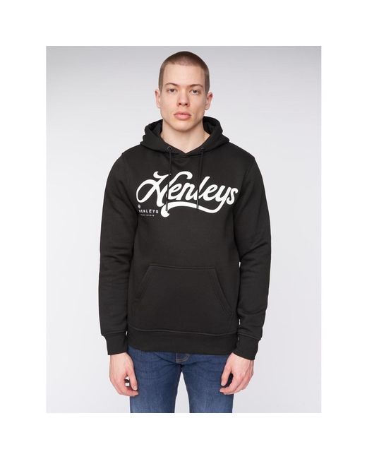 Sweatshirts À Capuche Scripthen Henleys pour homme en coloris Black