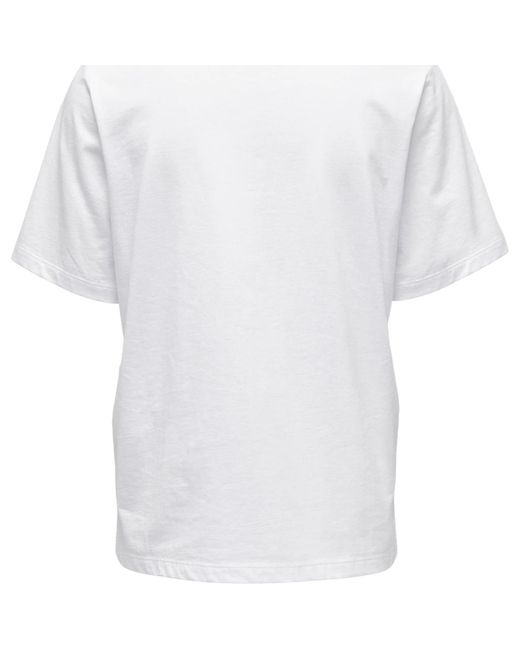 T-shirt ONLS/S TEE JRS NOOS 15270390 ONLY en coloris White