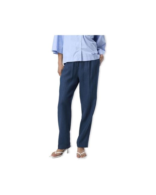 Object Broek Wella Trousers in het Blue