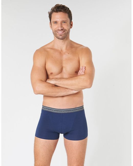 Athena Boxer basic coton in Blue für Herren