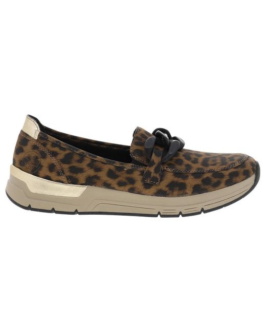Mocassins Mocassins talon compensé bas Rieker en coloris Black