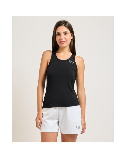Blouses Top Femme Avec Logo EA7 en coloris Black