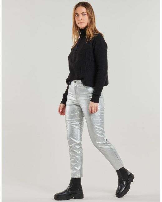 ONLY Straight Leg Broeken Onlemily in het Gray