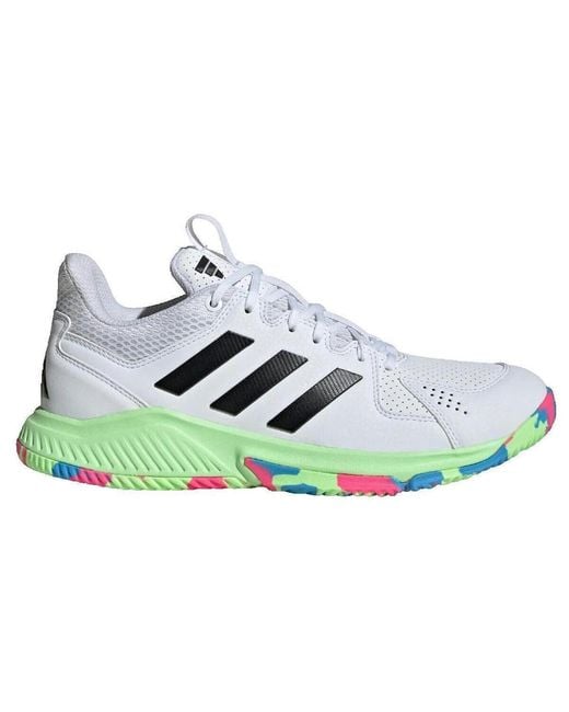 Chaussures Baskets Court Flight blanc Adidas en coloris Green