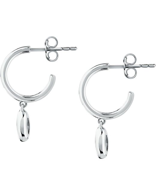 Boucles oreilles Boucles d'oreilles en argent 925/1000 recyclé et zircon Cleor en coloris White