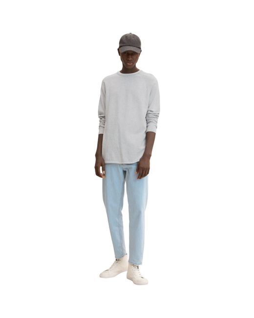 Pull Strickpullover Pullover R-Neck Tom Tailor pour homme en coloris Gray