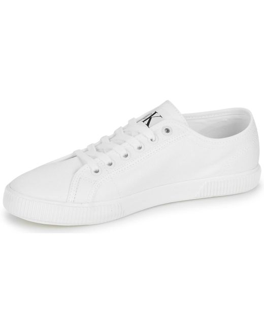 Baskets basses ESS VULC LOW CV MG WN Calvin Klein en coloris White